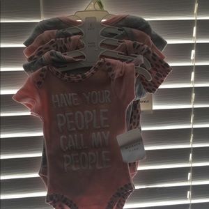 5 brand new girls bodysuits